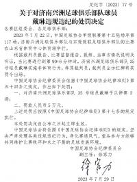 中国足协连开两张罚单！一球员被停赛5场、罚款5万